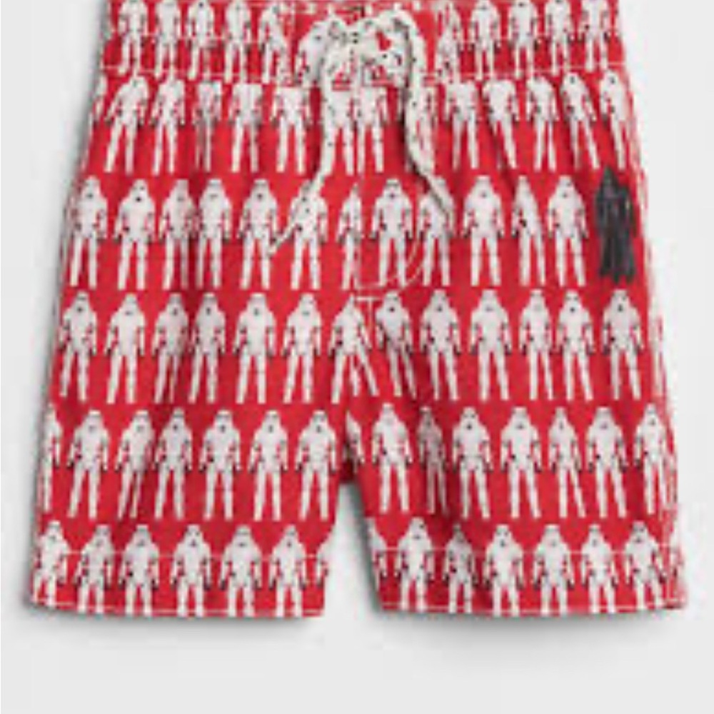 GAP Kids Red and White Swim Trunks